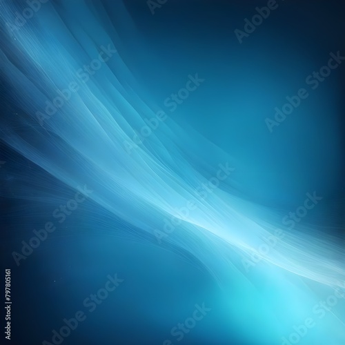 Abstract magic colorful light blue background. Abstract flowing wavy, smoke lines.