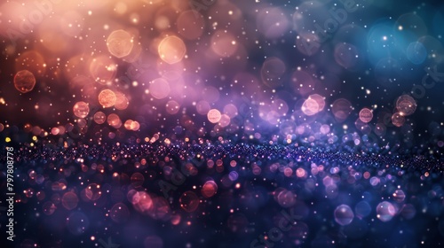 Mesmerizing bokeh effect with a blend of warm and cool tones in a dreamy gradient. Abstract Technology Background