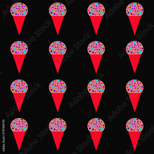 ice cream seamless pattern