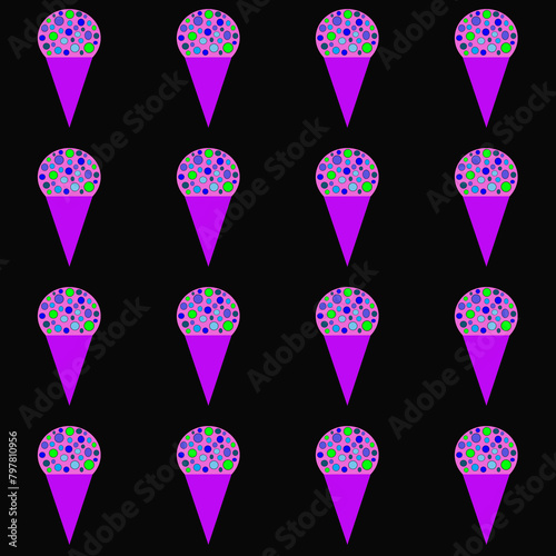 seamless pattern with ice cream