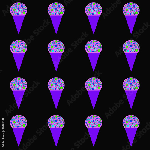 seamless pattern with ice cream