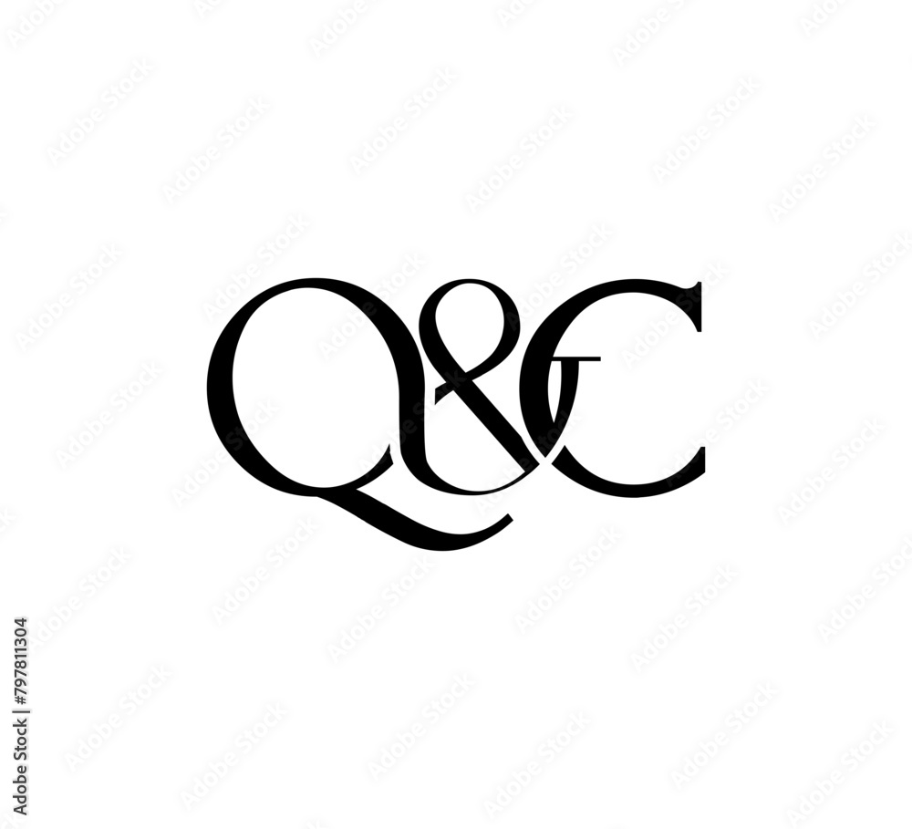 Initial Letter Logo with ampersand Vector QC Initial Letter Logo with ampersand Vector QC