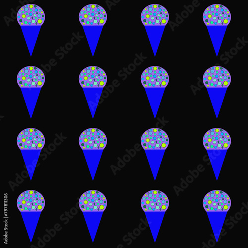 seamless pattern with ice cream