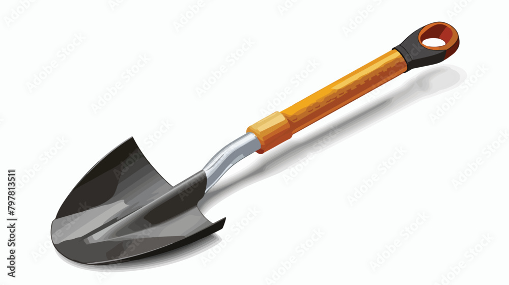 Garden shovel on white background Vector illustration