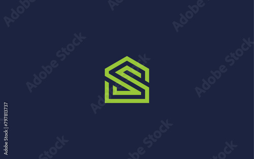 letter ss with house logo icon design vector design template inspiration