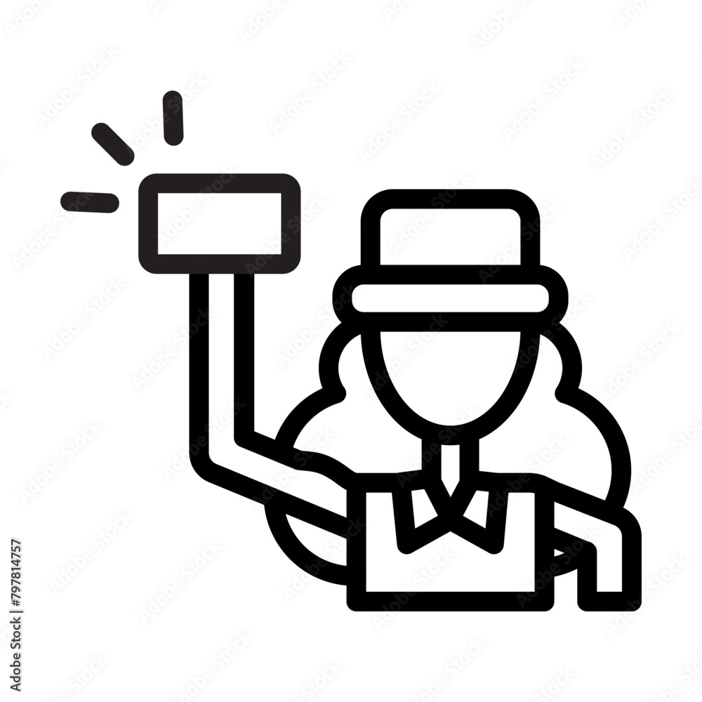 Travel Influencers Vector Line Icon Design Travel Influencers Vector Line Icon Design