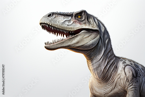 Dinosaur T-rex on white background. 3d illustration