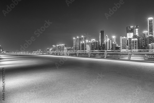city skyline at night