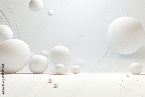 3d render of a white sphere isolated on a gray background