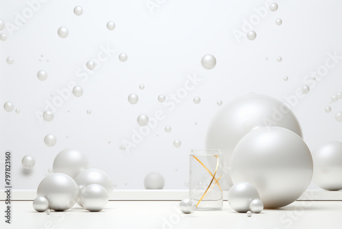 3d render of a white sphere isolated on a gray background