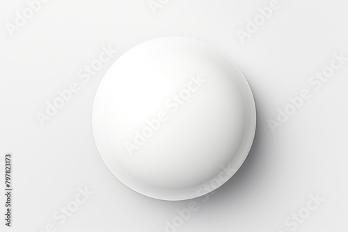 3d render of a white sphere isolated on a gray background