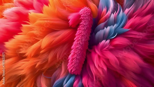 Furry number font. Easy editable digit. Soft and realistic fur. Number with blue fluffy hair