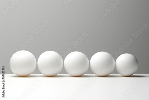 3d render of a white sphere isolated on a gray background