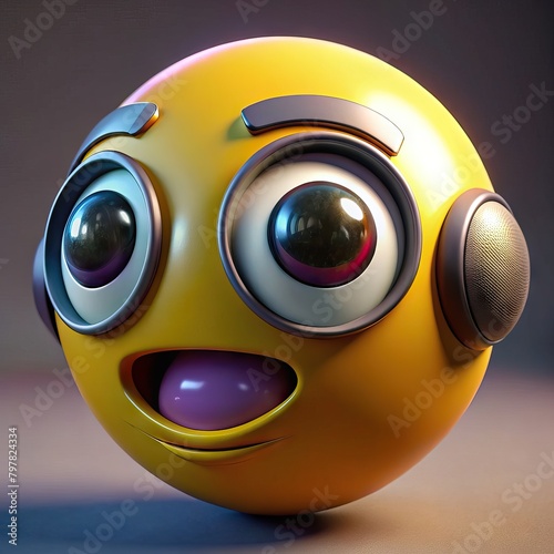 Emoji 3d smiley face. Generative AI