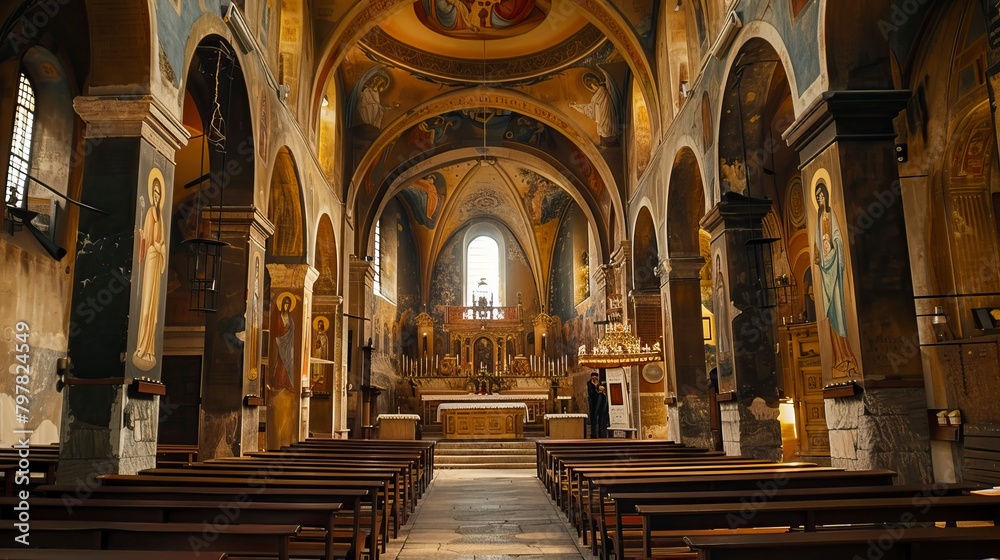 Ancient Style Church interior Ancient Style Church interior