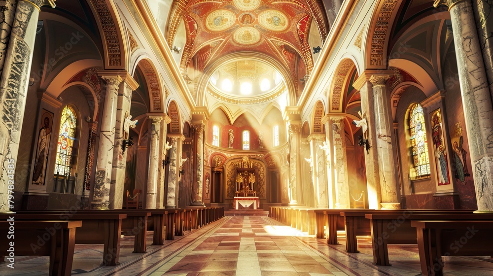 Ancient Style Church interior Ancient Style Church interior