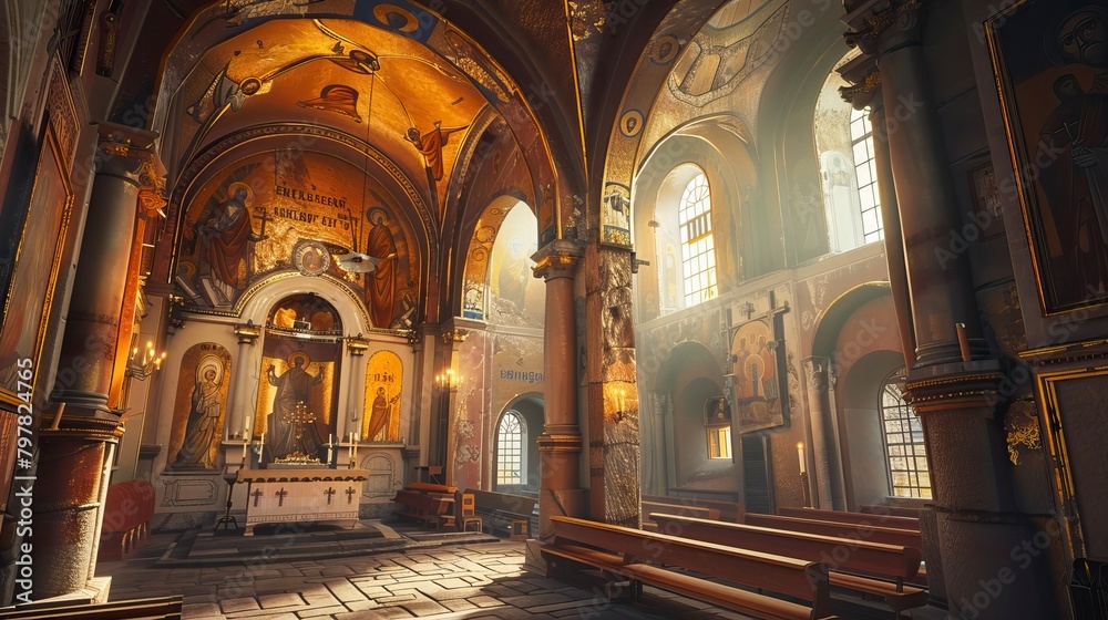 Ancient Style Church interior Ancient Style Church interior