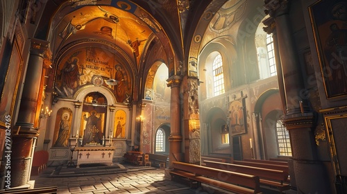 Ancient Style Church interior 