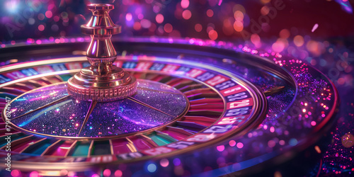 Roulette Casino Glückspiel zum zocken und zur Unterhaltung, ai generativ photo