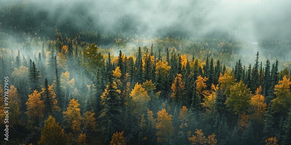 Breathtaking forest landscape in Alaska Breathtaking forest landscape in Alaska