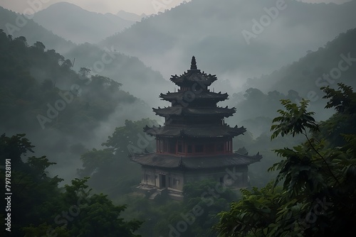 pagoda in the morning