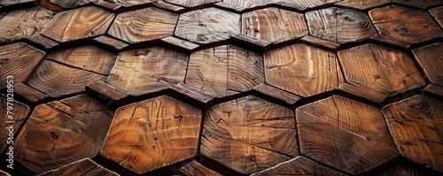 A detail of the very nice floor from hexeagon old wood texture.