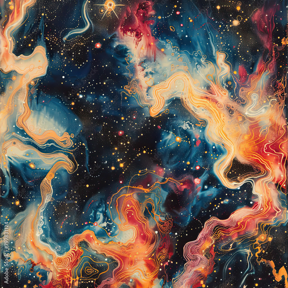 Stellar Kaleidoscope A Cosmic Symphony of Vivid Nebular Hues Stellar Kaleidoscope A Cosmic Symphony of Vivid Nebular Hues