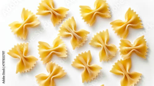 A close up of many yellow pasta shapes