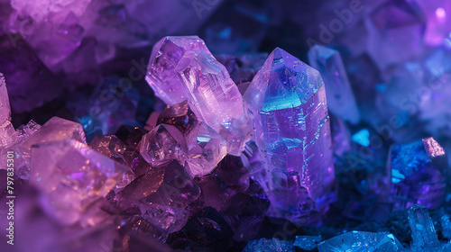 Amethyst crystal.  photo