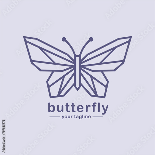 minimalist butterfly logo