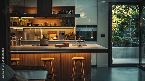 Minimalist Kitchen Island, Modern Design Perspective