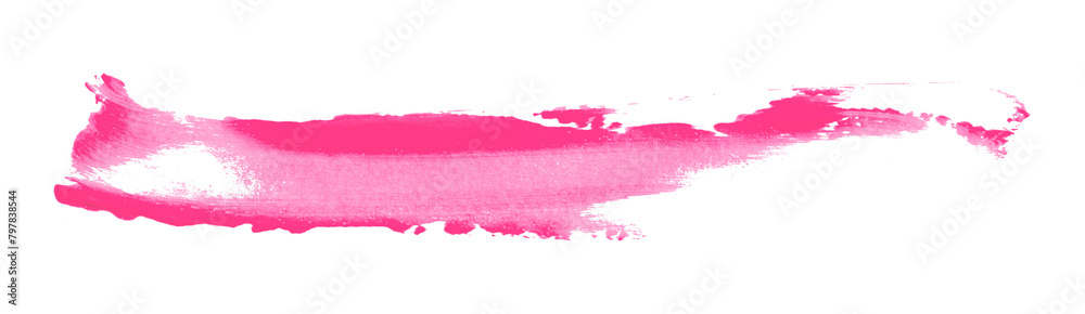 Shiny pink brush watercolor painting isolated on transparent background. watercolor png