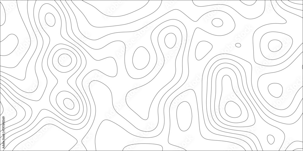 Abstract lines background. Contour maps. Vector illustration. The stylized height of the topographic map contour in lines and contours isolated on transparent. technology topo landscape grid map text