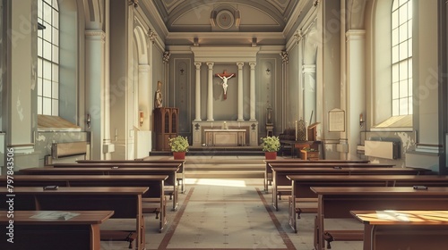 Old Style Church interior  photo