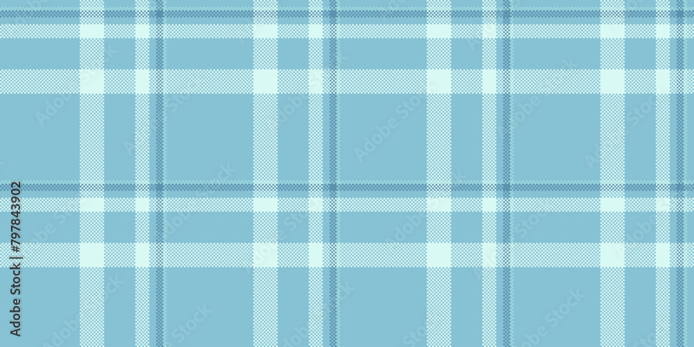 Close up pattern tartan textile, checking vector check seamless. November texture fabric plaid background in cyan and light colors.