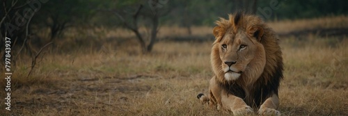 closeup of lion in jungle | lion landscape image | lion with empty space for text | texture space | lion | old lion 