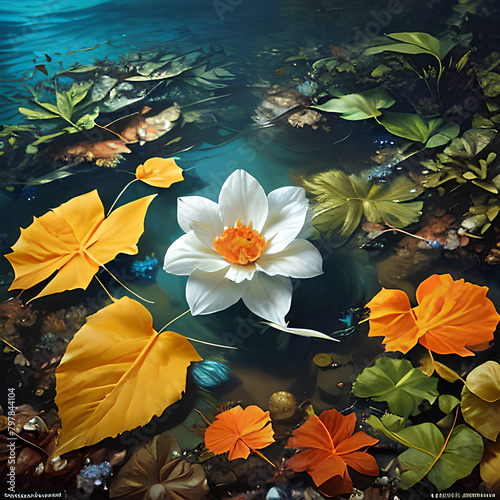 Serene Serenity: A Lotus Flower in Tranquility