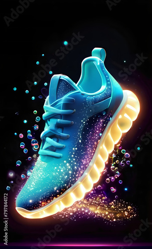 Radiant Footwear: A Glowing Sneaker Shines Bright