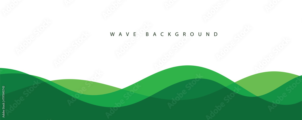 Abstract transparent green wave presentation background Abstract transparent green wave presentation background