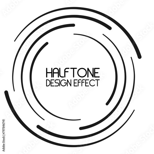 PNG, Set of black thick halftone dotted speed lines. Speed lines in circle form. Geometric art. Design element for frame, logo, tattoo, web pages, prints, posters, template, abstract vector background