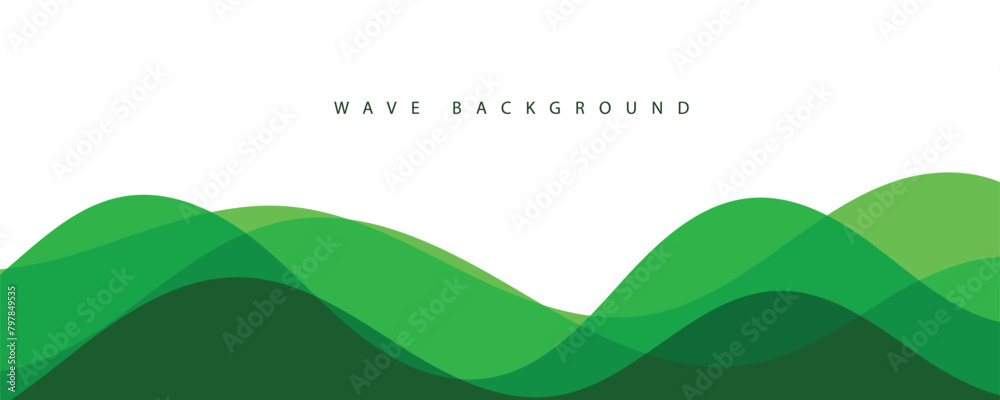 Abstract transparent green wave presentation background Abstract transparent green wave presentation background