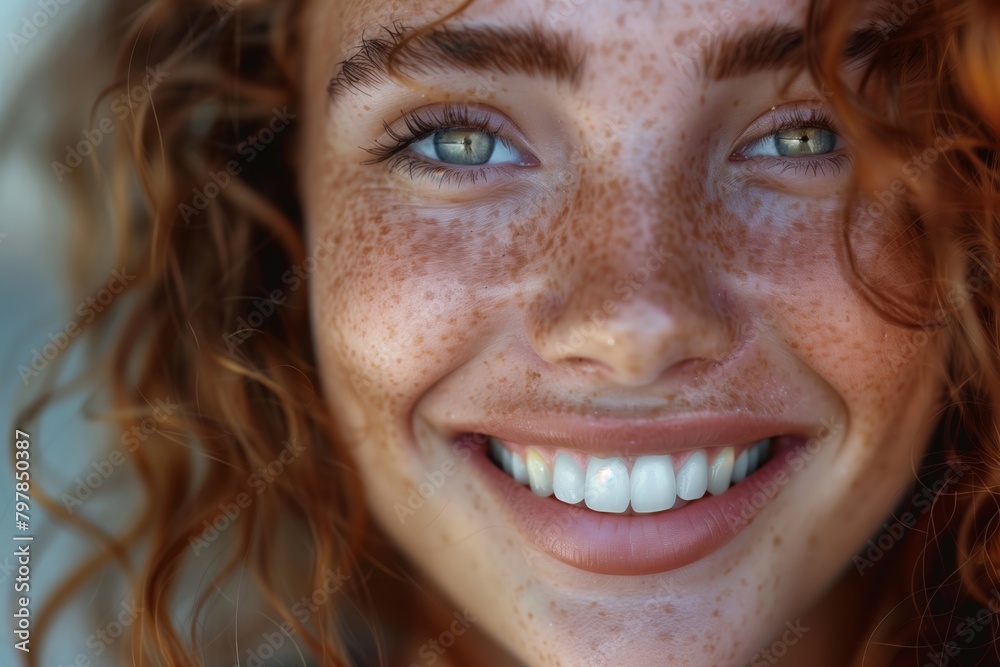Pearly White teeth of a woman, smiling. Pearly White teeth of a woman, smiling.