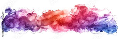 Pink and purple watercolor wash on transparent background. © Steves Artworks
