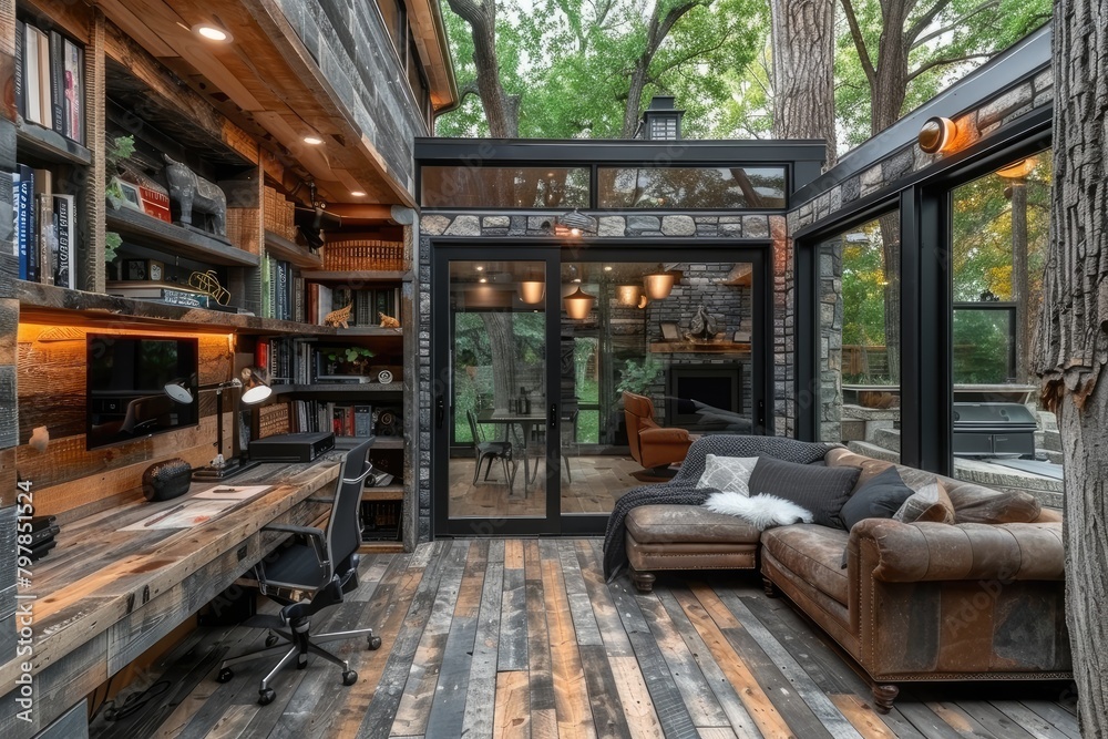 home office in the living room with wooden floor design style inspiration ideas home office in the living room with wooden floor design style inspiration ideas
