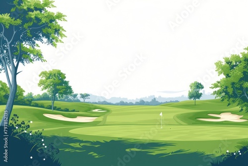 Golf course clipart border outdoors nature sports #797852135