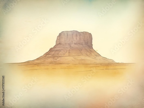 butte, solitary butte