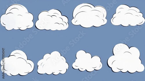 minimalist cloud shapes