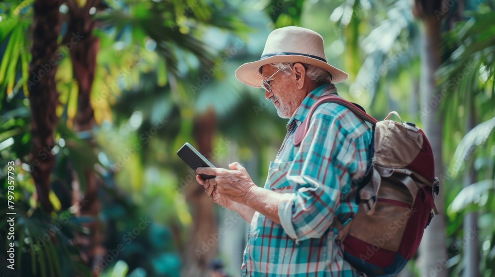 Seniors embracing technology  navigating, capturing memories, and connecting while traveling