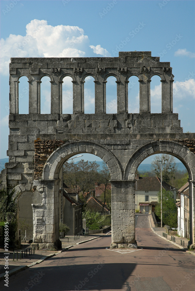 La porte Saint André, monument Romains, Autun, 71, Saône et Loire; France