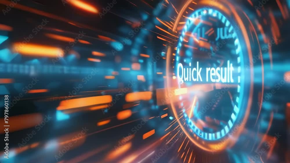 Dynamic visualization of speed with the text 